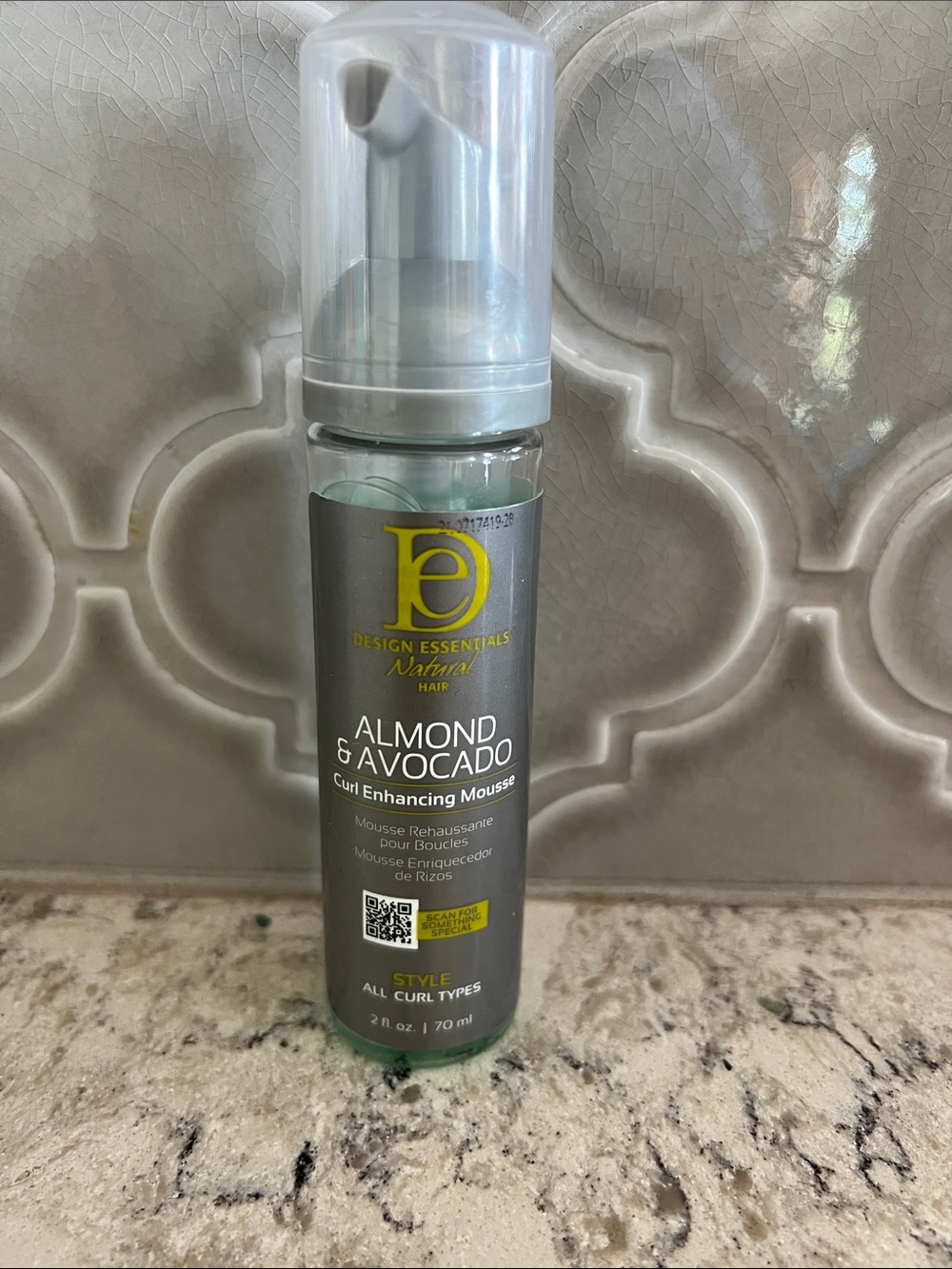 4/$14 Almond & Avocado Curl Enhancing Mousse, travel size 2 fl oz, New